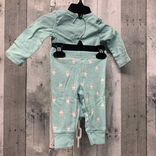 Size 6 Months Blue Print Carter's Shirt/Pants