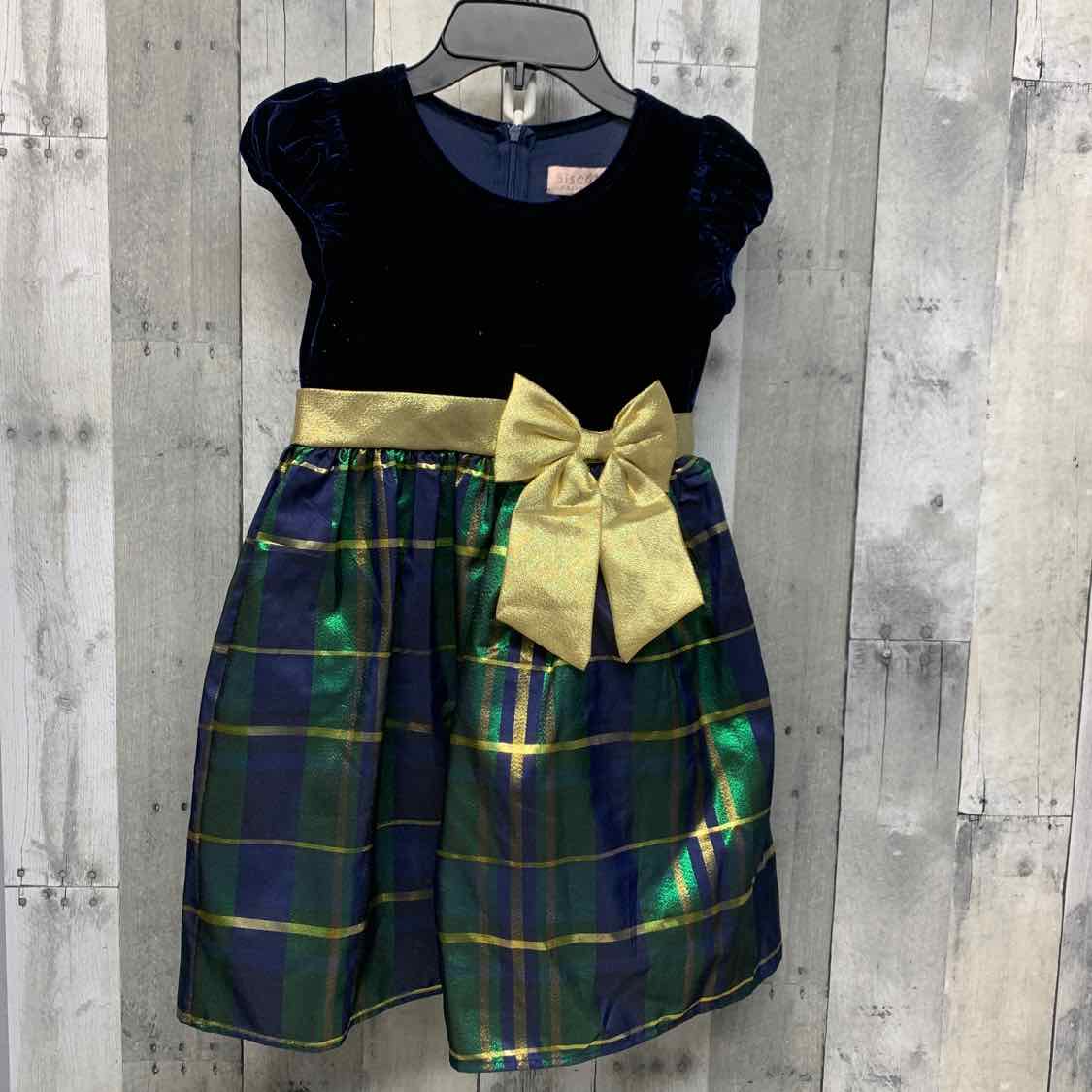 Size 6 Navy/Green Mid Brand Dress - Party