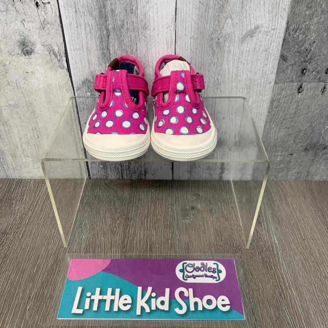 Size 1 Pink/White Keds Slip On Shoes