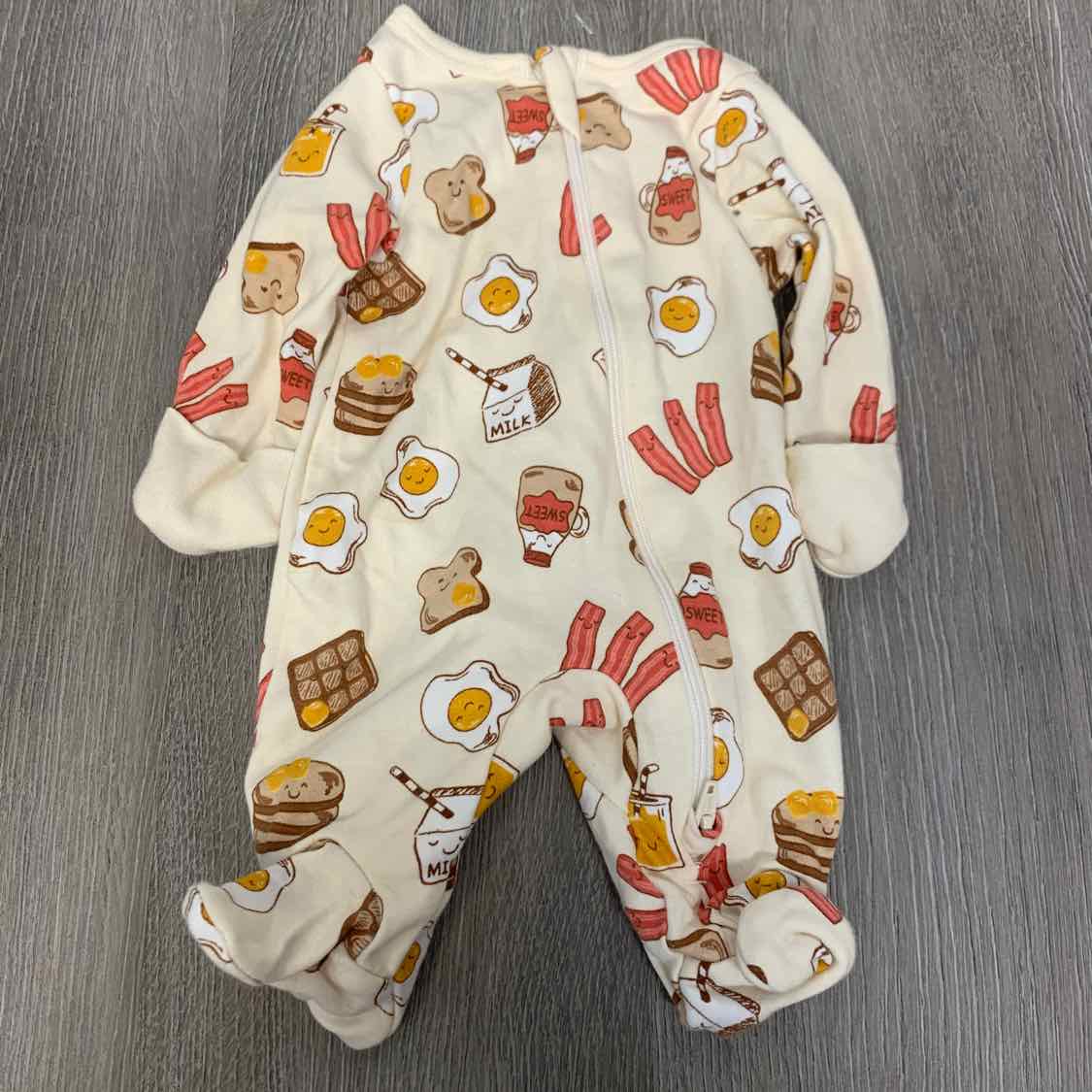 Size Preemie Brown Print Wonder Nation Footy PJs