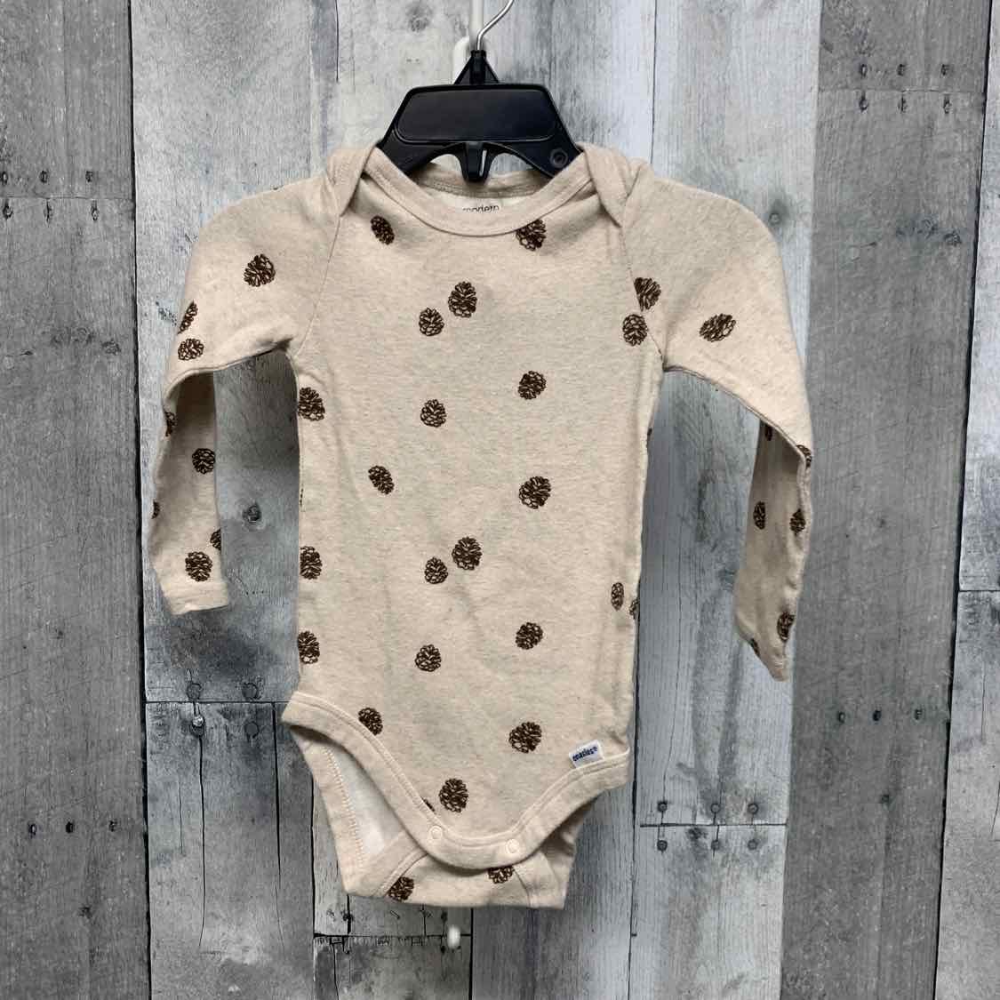Size 12 Months Tan Graphic Modern Moments by Gerber Bodysuit