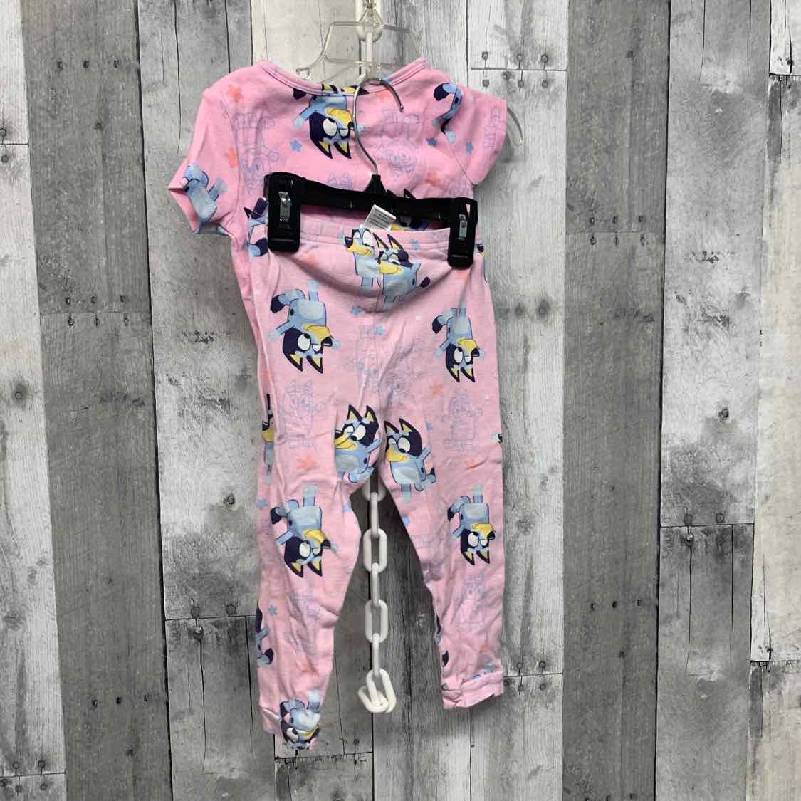 Size 4T Pink Print Disney 2pc PJs