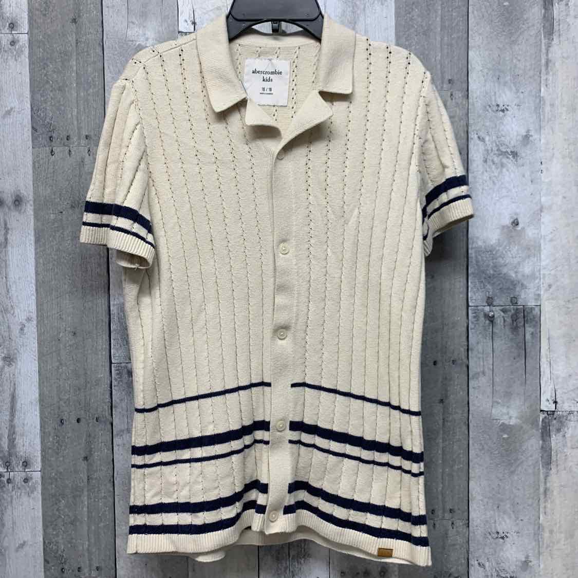 Size 15/16 Tan/Navy Abercrombie Polo