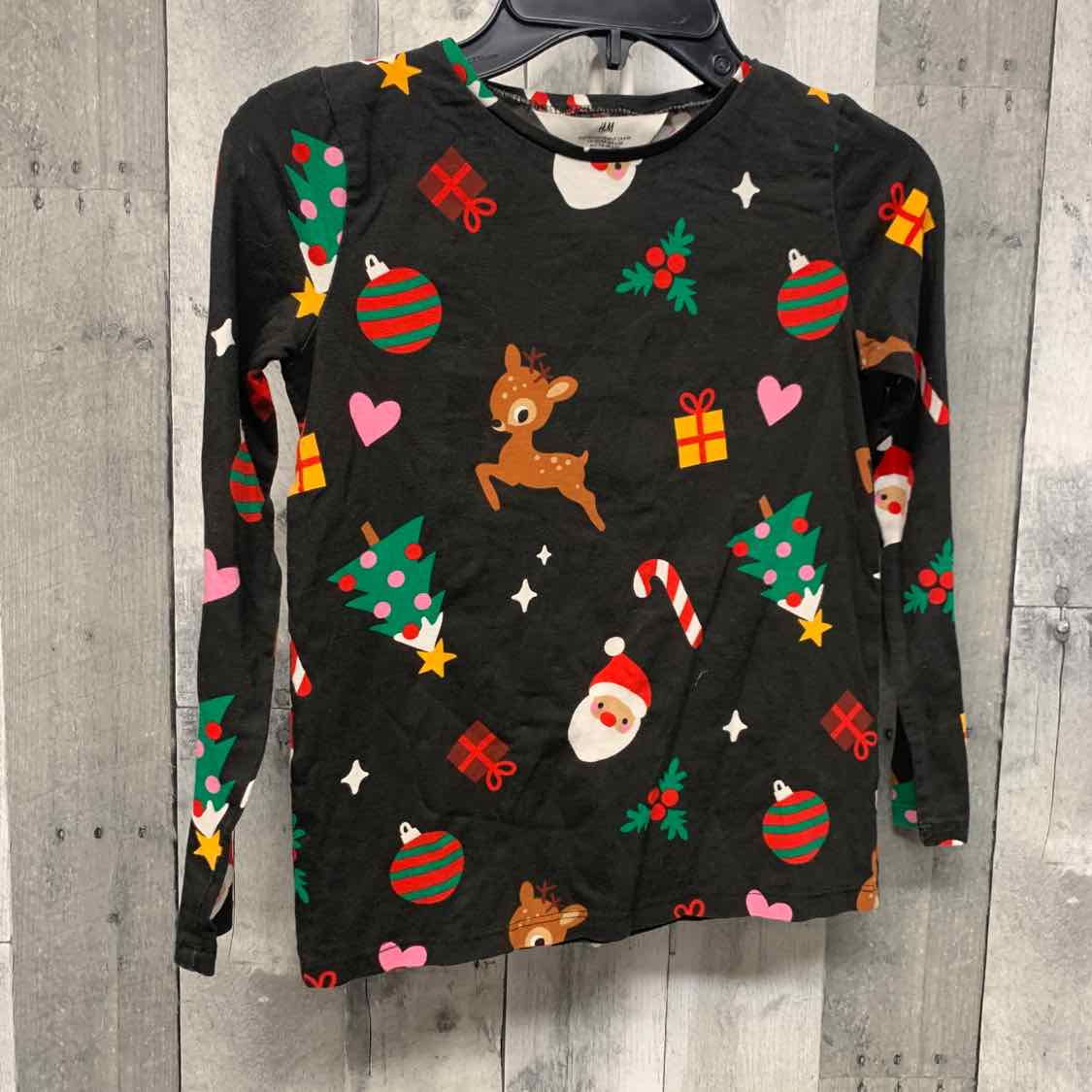 Size 6X/7 Black Print H&M Long Sleeve Shirt