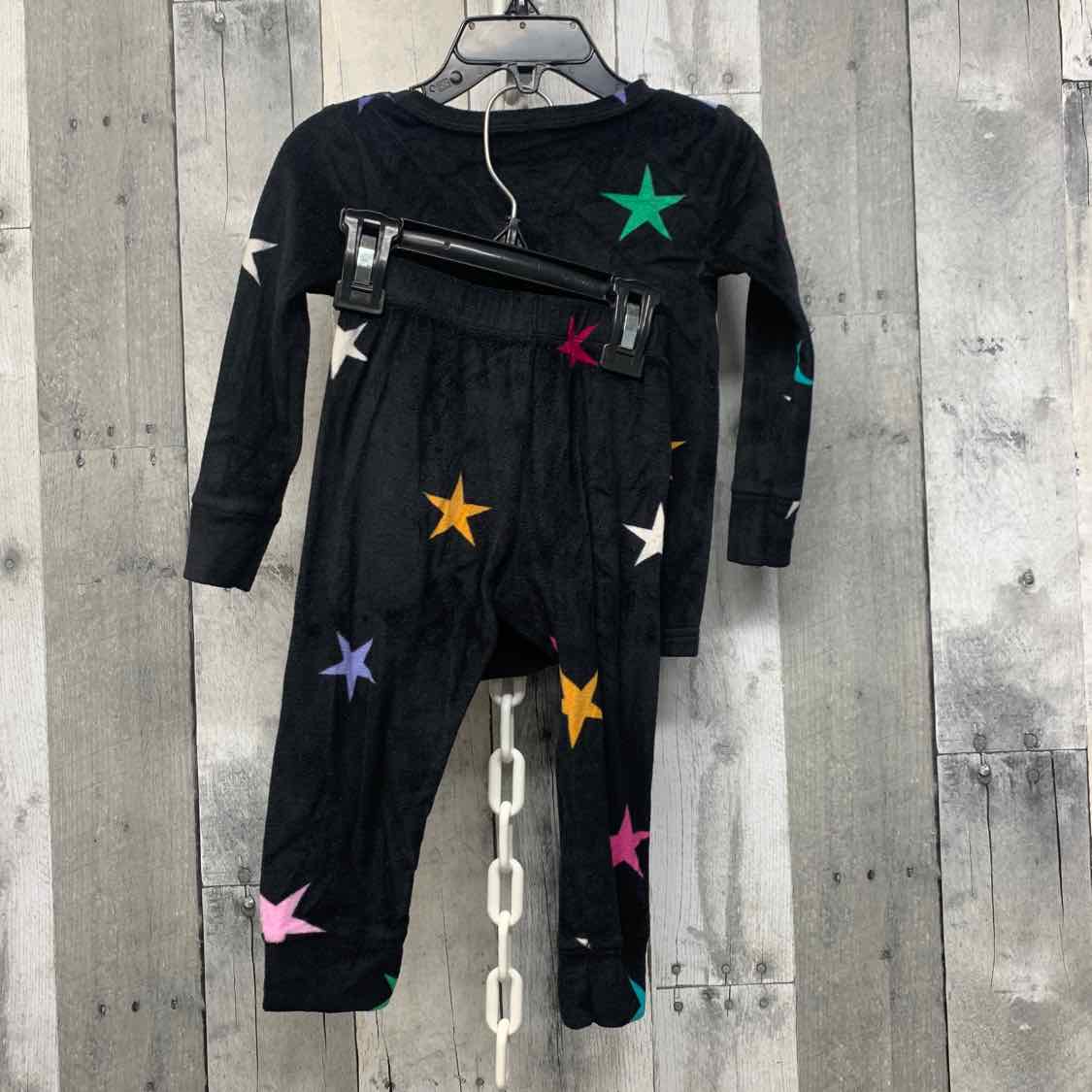 Size 2T Black Print Cat & Jack 2pc PJs