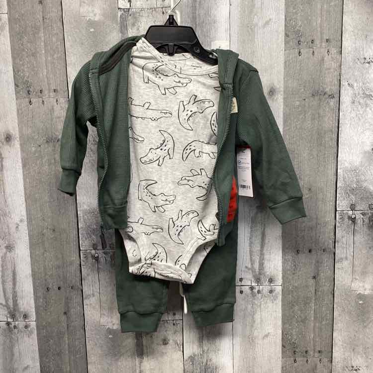 Size 9 Months Green/Gray Carter's Shirt/Pants