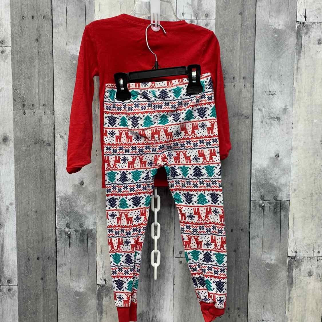 Size 3-4 Red Print B Brand 2pc PJs