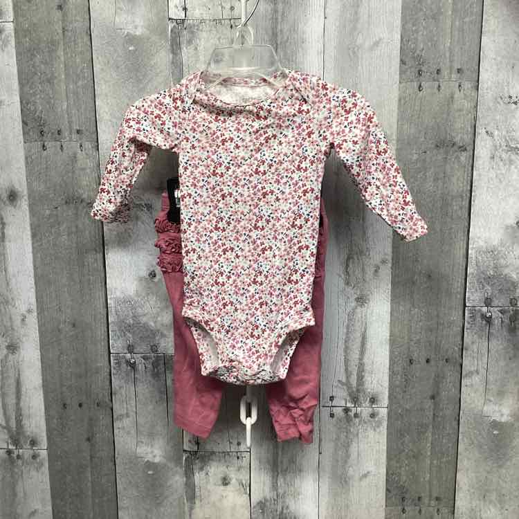 Size 6 Months White/Pink Just One You Shirt/Pants