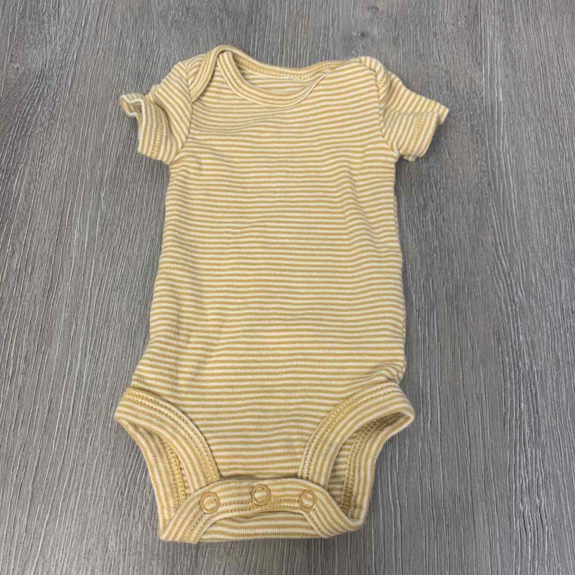 Size Preemie Yellow Striped Carter's Bodysuit