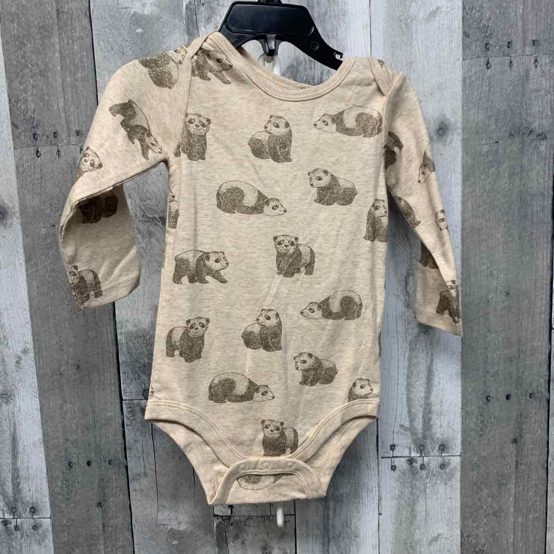 Size 12 Months Tan Print Members Mark Bodysuit