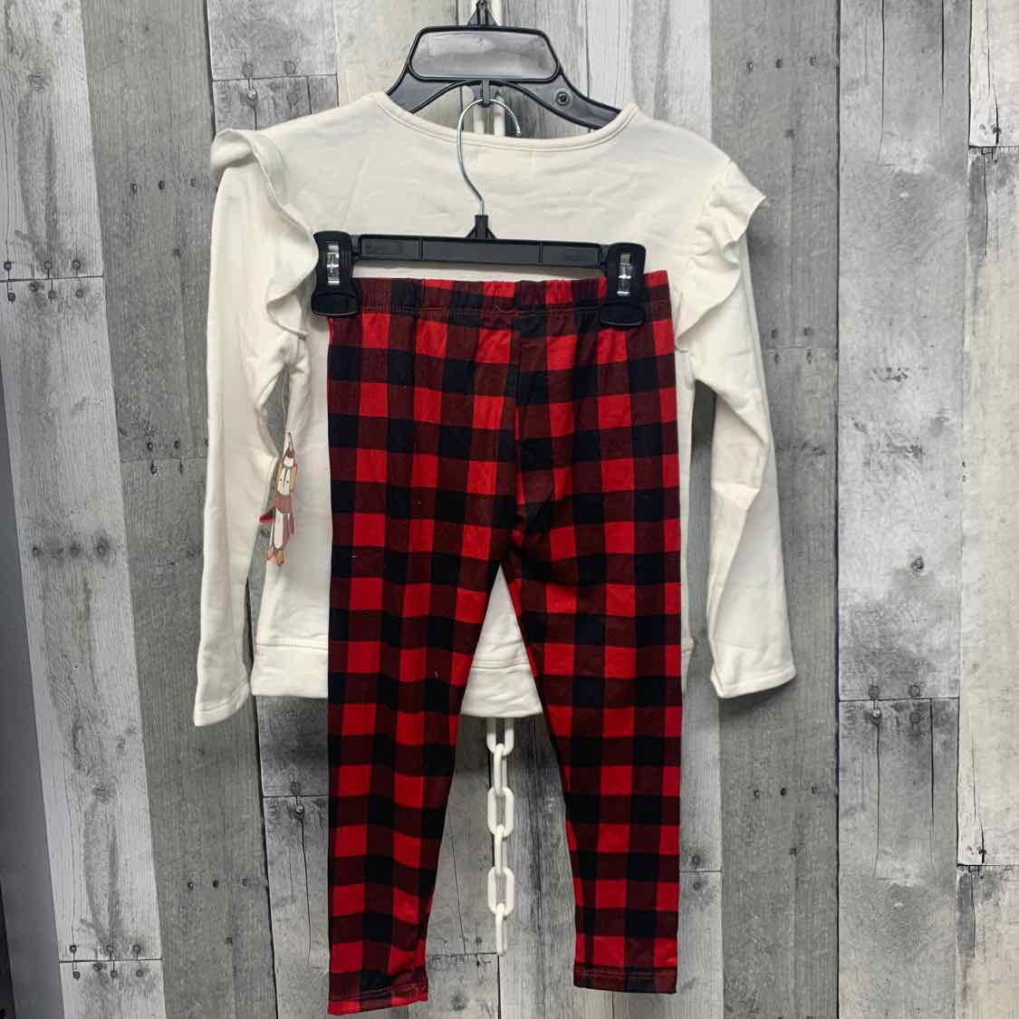 Size 6 White/Red Btween Shirt/Leggings