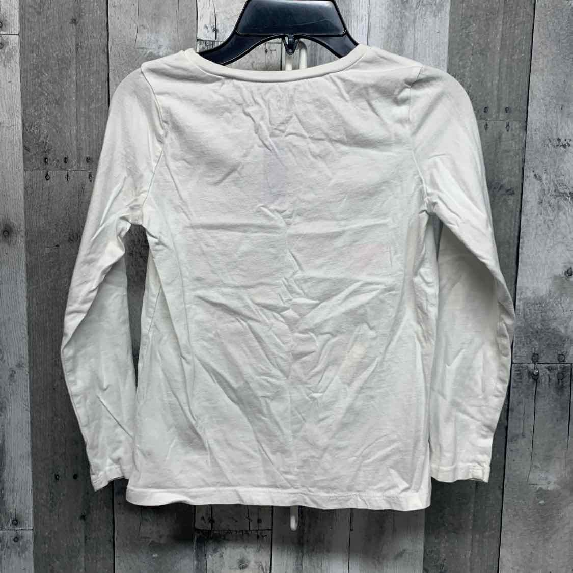 Size 10 White Graphic Carter's Long Sleeve Shirt