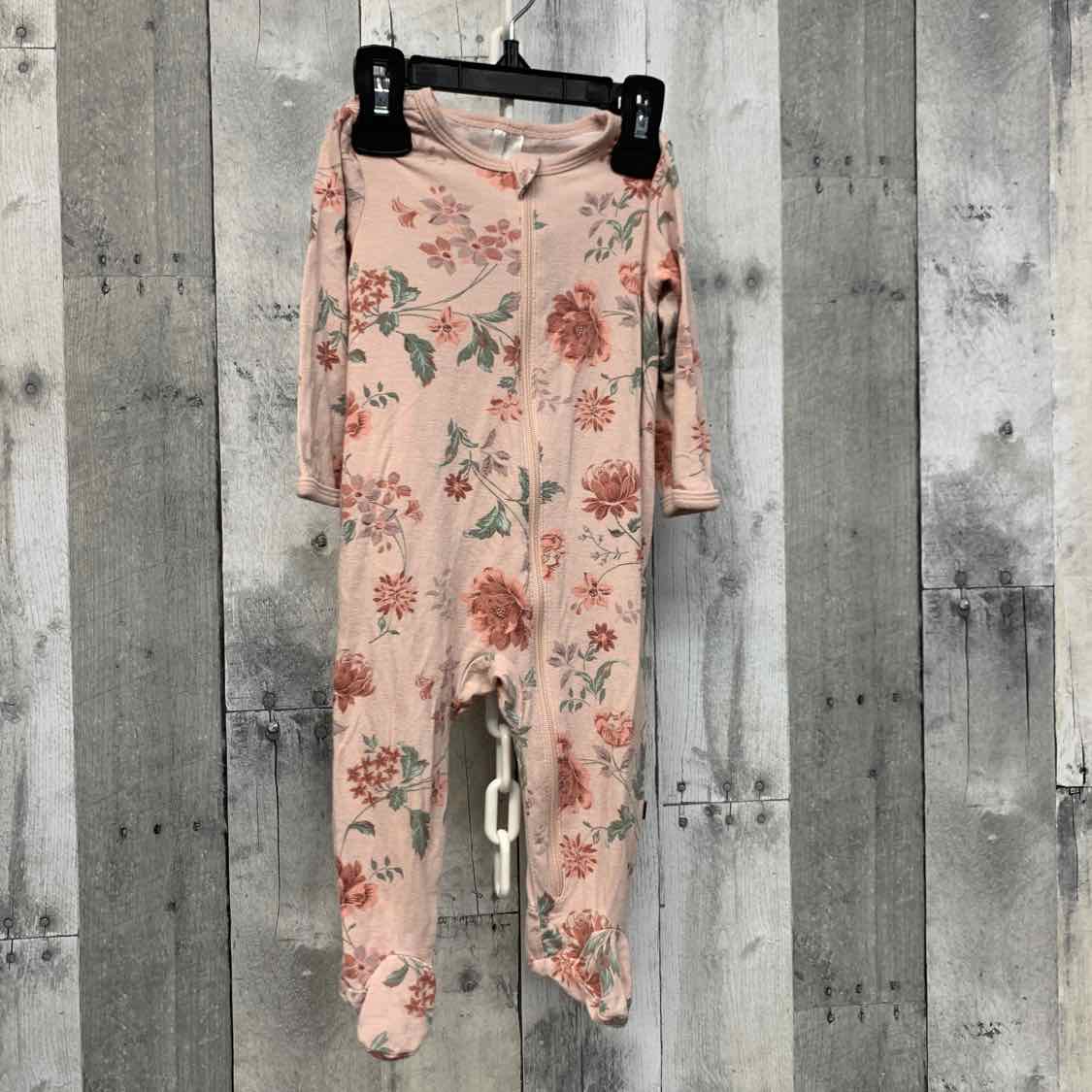 Size 3-6 Months Pink Print Modern Moments by Gerber Footy PJs - OodlesCB