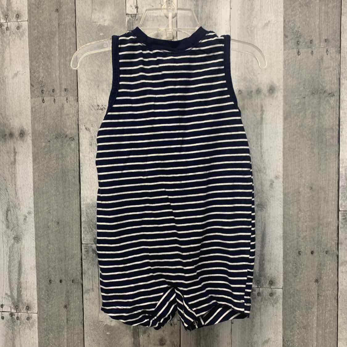 Size 18-24 Months Navy Striped Mid Brand Romper - OodlesCB