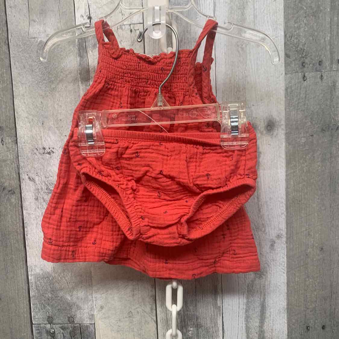 Size 3 Months Red/Navy Carter's 2pc Dress