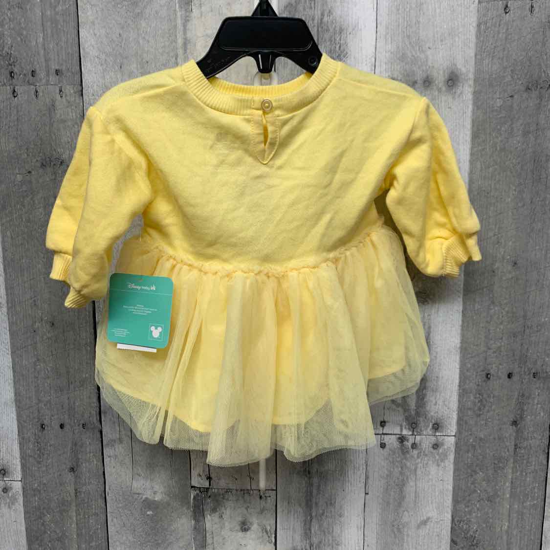 Size 0-3 Months Yellow Disney LS Dress