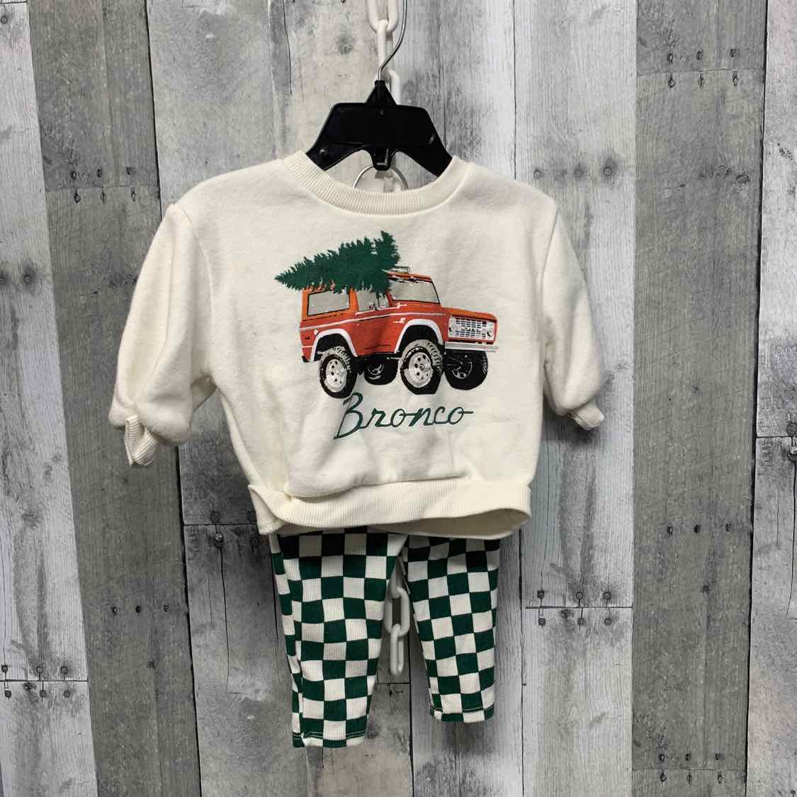 Size 3-6 Months Ivory/Green B Brand Shirt/Pants
