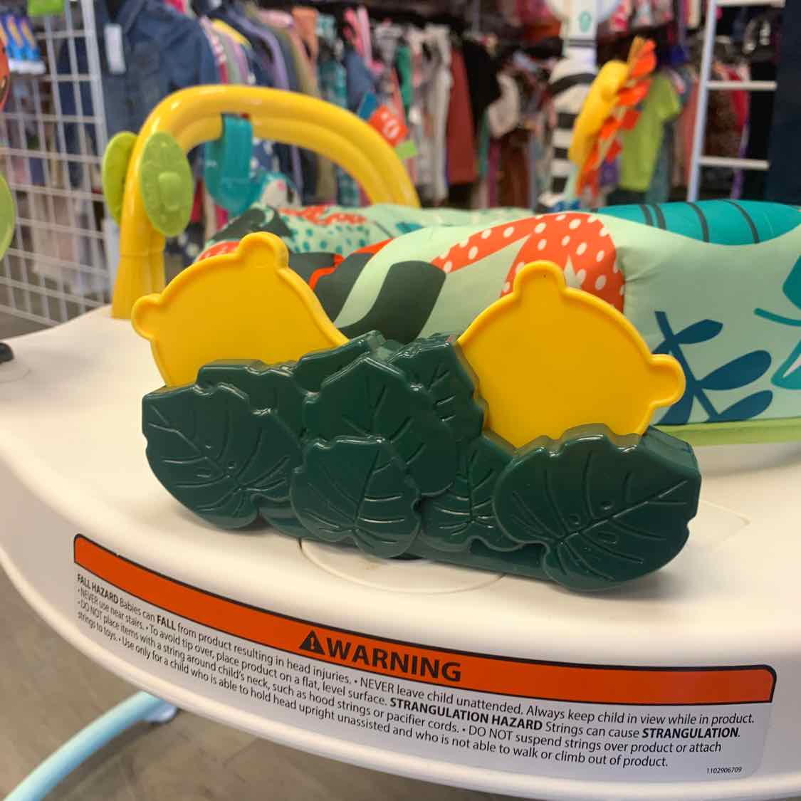 Fisher Price White/Teal Jumperoo - OodlesCB