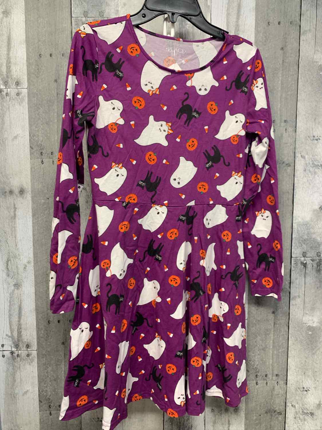 Size 14 Purple Print Children's Place LS Dress