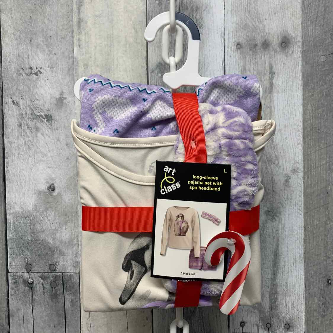 Size Large Ivory/Purple Art Class 2pc PJs