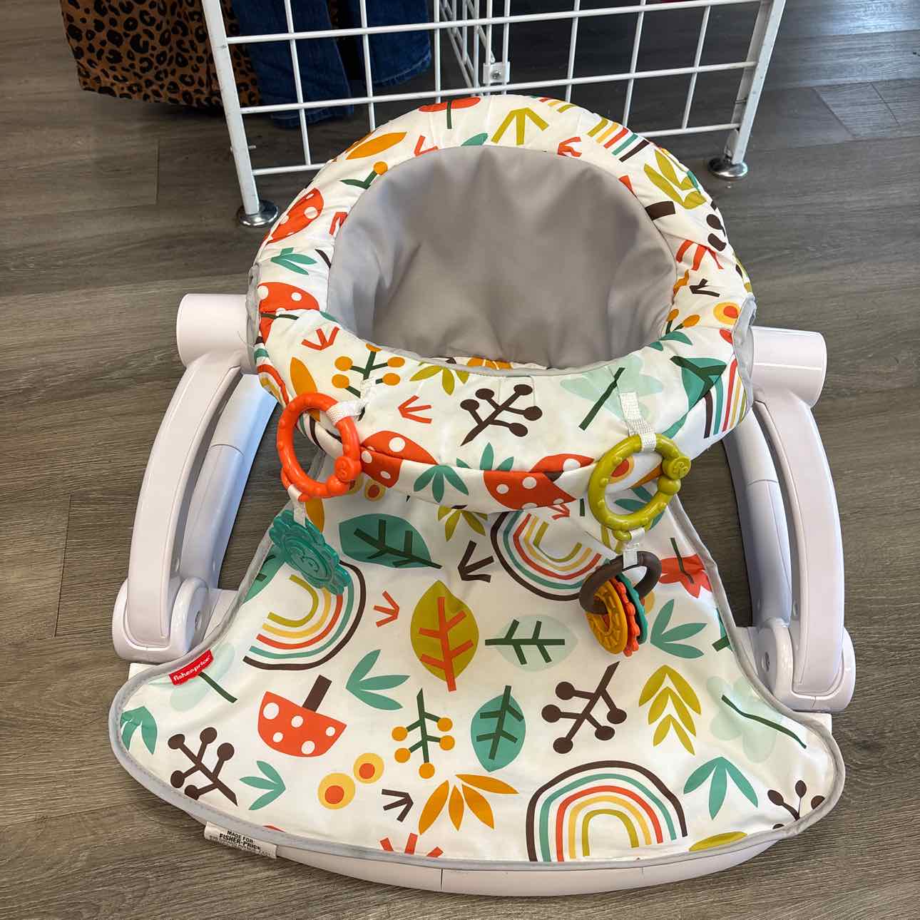 Fisher Price White/Green Infant Seat
