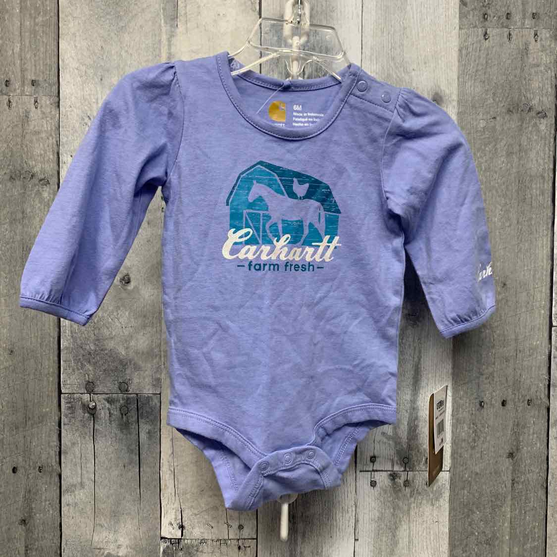 Size 6 Months Purple/Blue Carhartt Bodysuit
