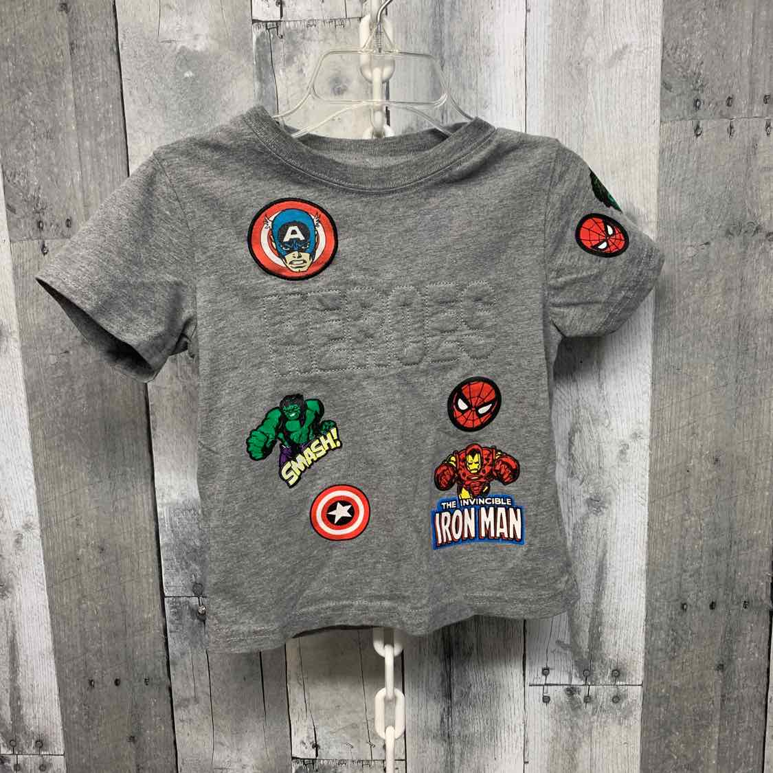 Size 2T Gray Graphic Marvel T Shirt