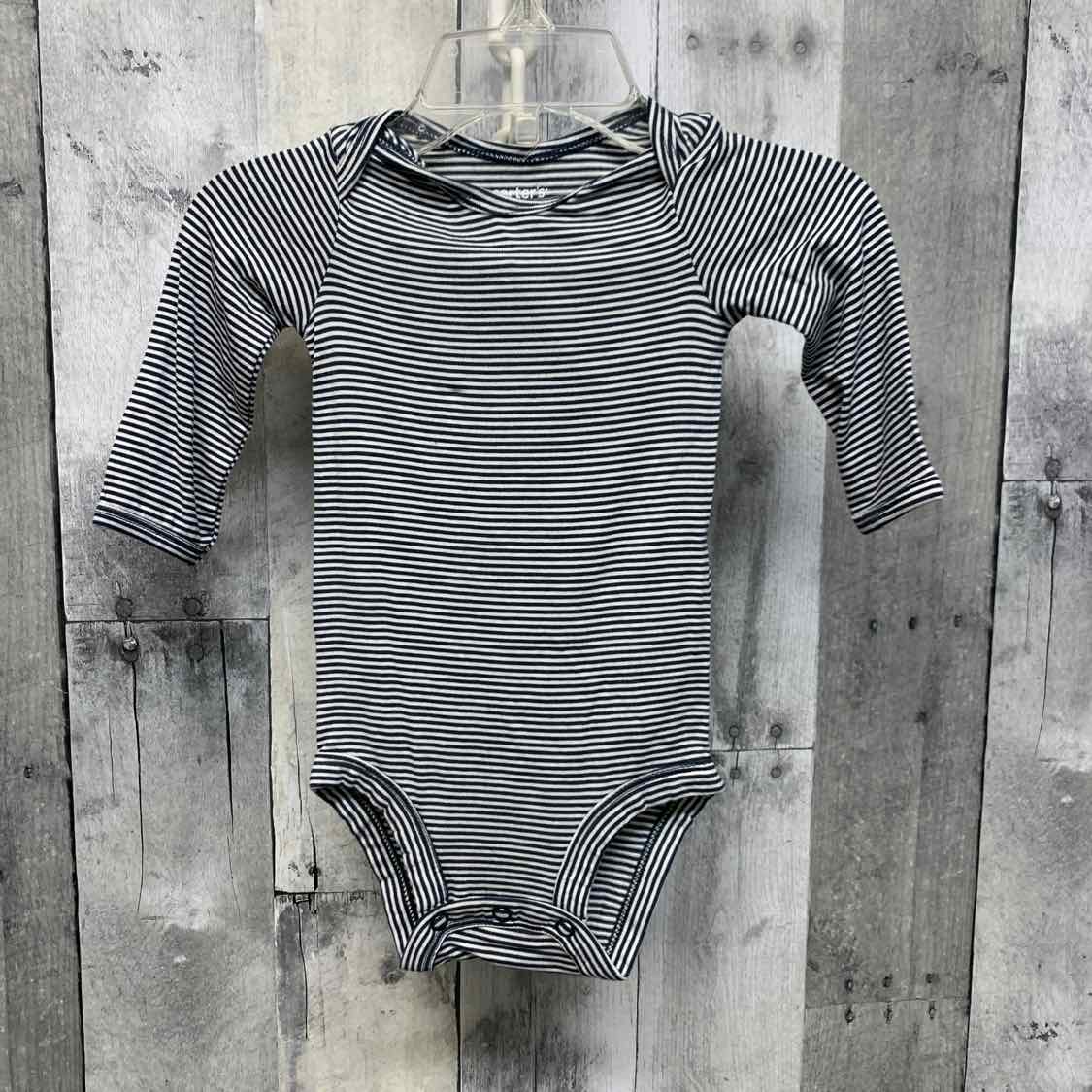 Size 3 Months Gray Striped Carter's Bodysuit