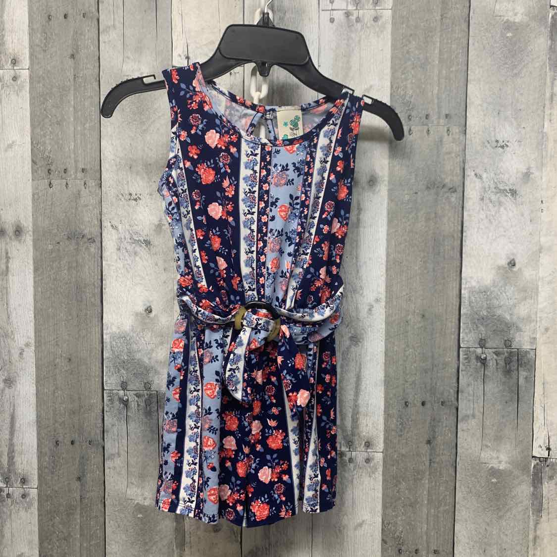 Size 7 Navy/Pink Lily Bleu Romper