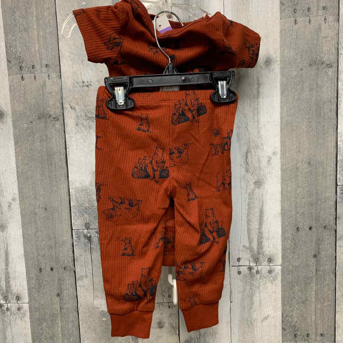 Size 12 Months Orange Print Carter's Shirt/Pants