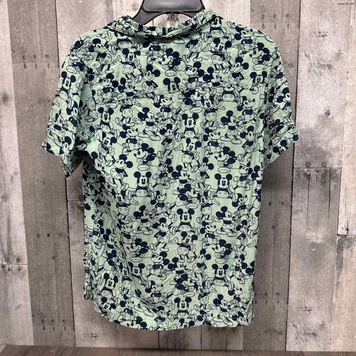 Size 11/12 Green/Blue Disney Button Up