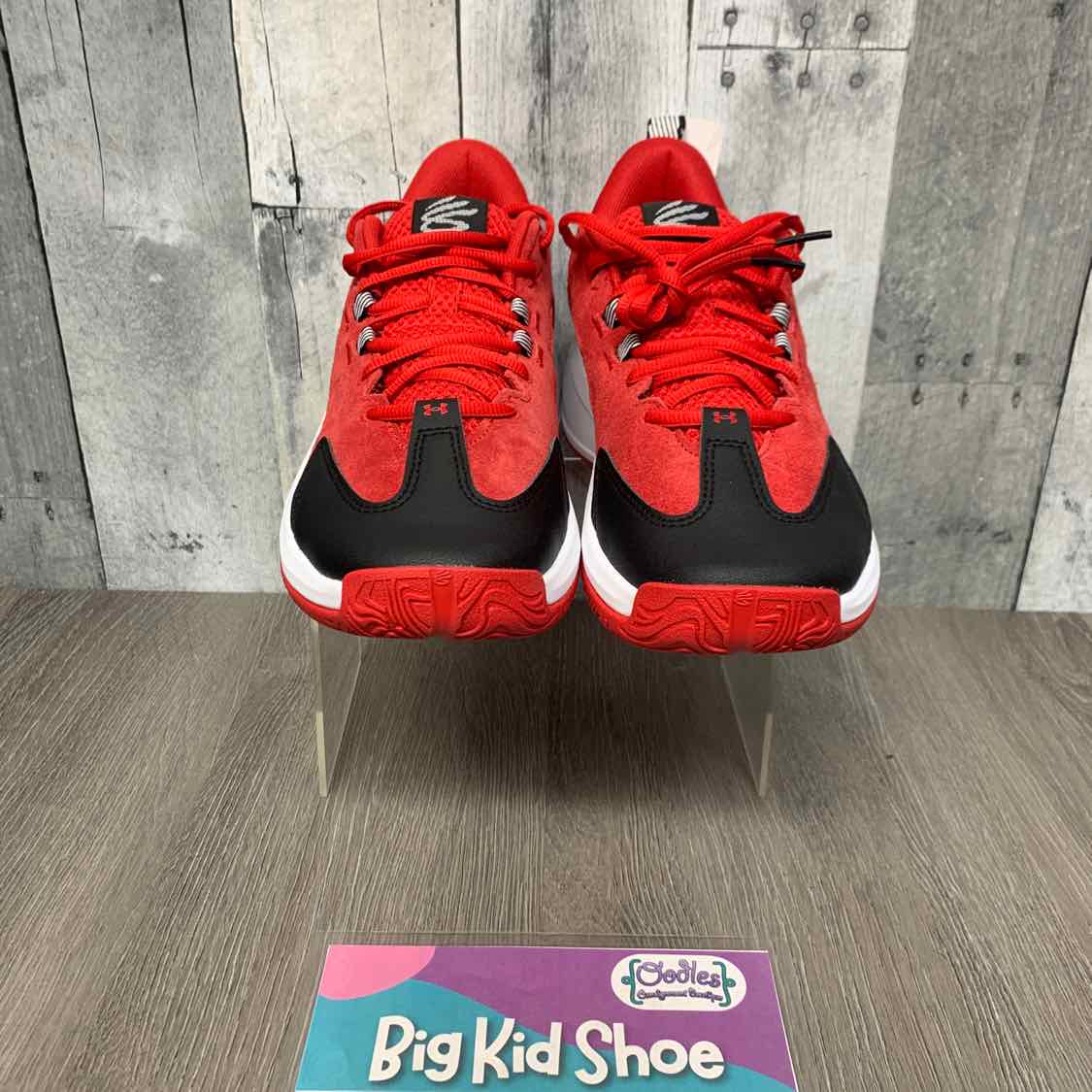 Size 5.5 Red/Black Sport Brand Sneakers