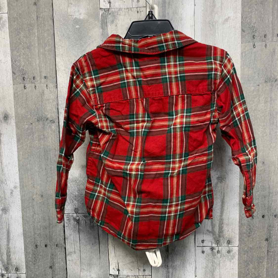 Size 3T Red/Green Carter's LS Button Up
