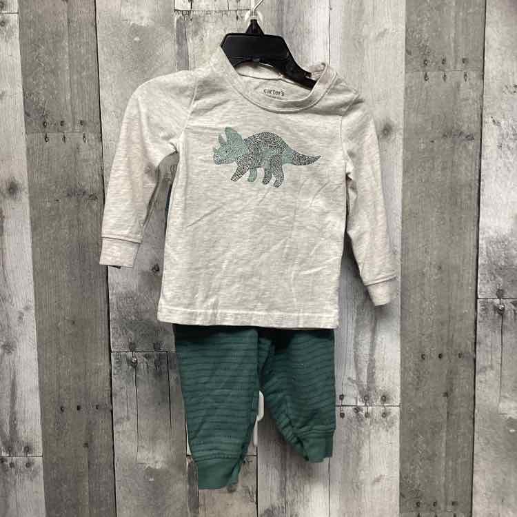 Size 12 Months Gray/Green Just One You Shirt/Pants