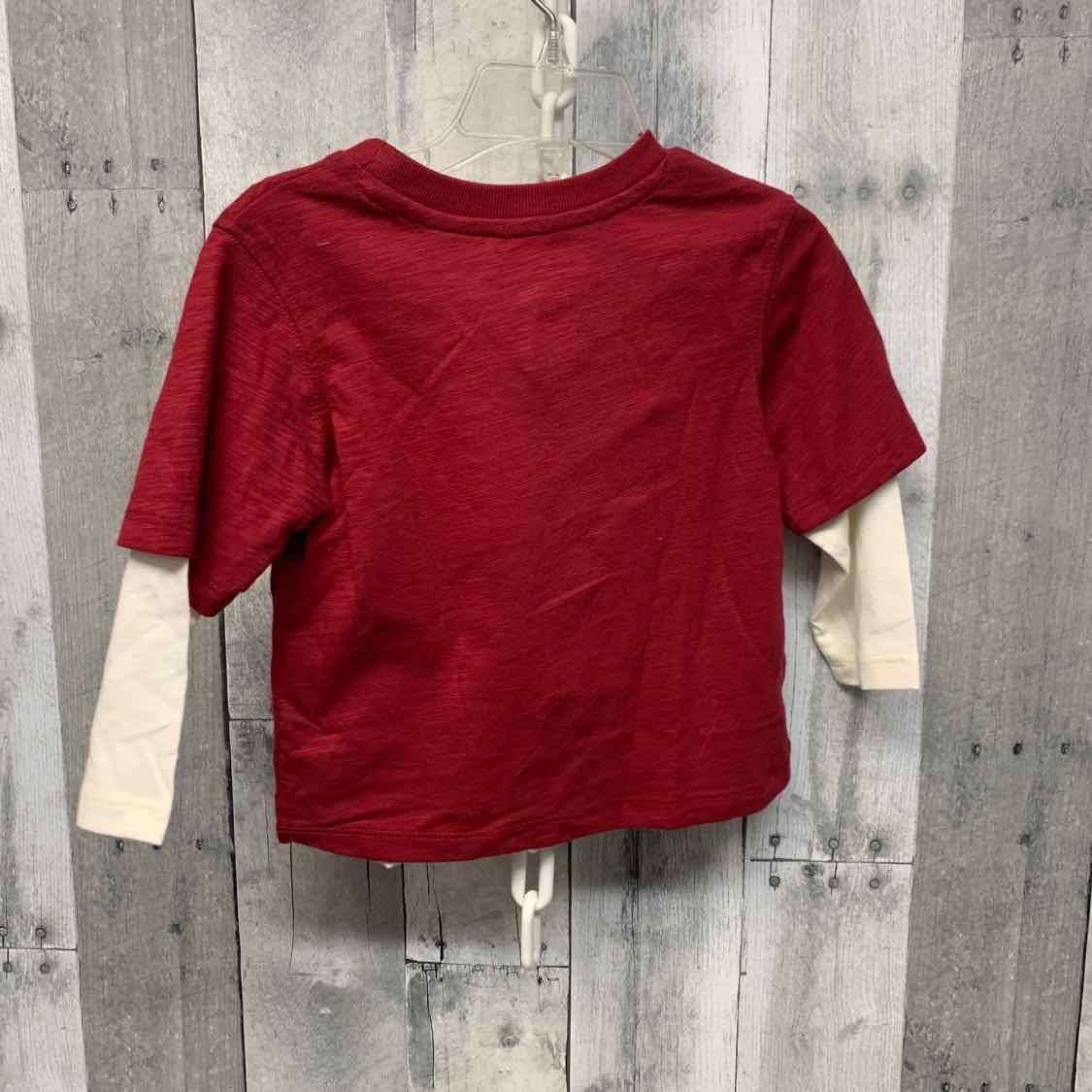 Size 12 Months Red Graphic Members Mark Long Sleeve Shirt