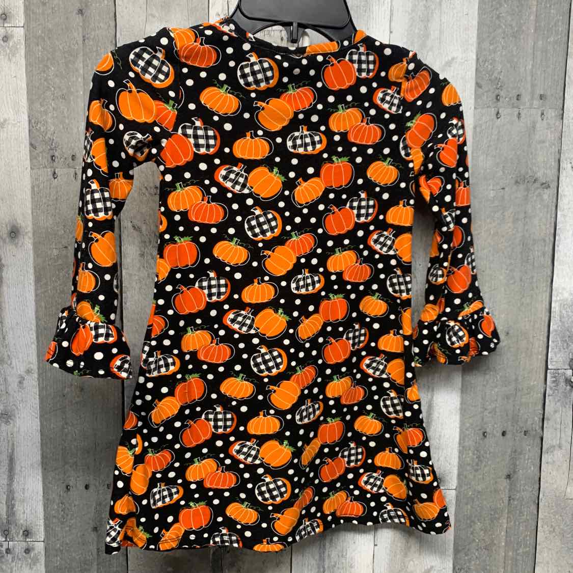 Size 4T Black/Orange Rare Too LS Dress