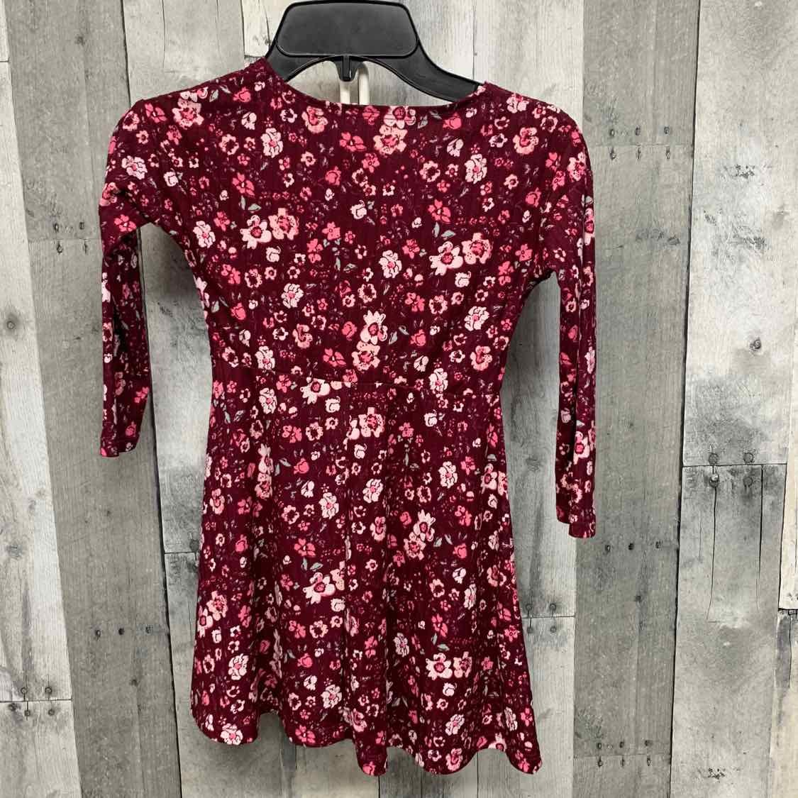 Size 4 Burgundy/Pink One Step Up LS Dress