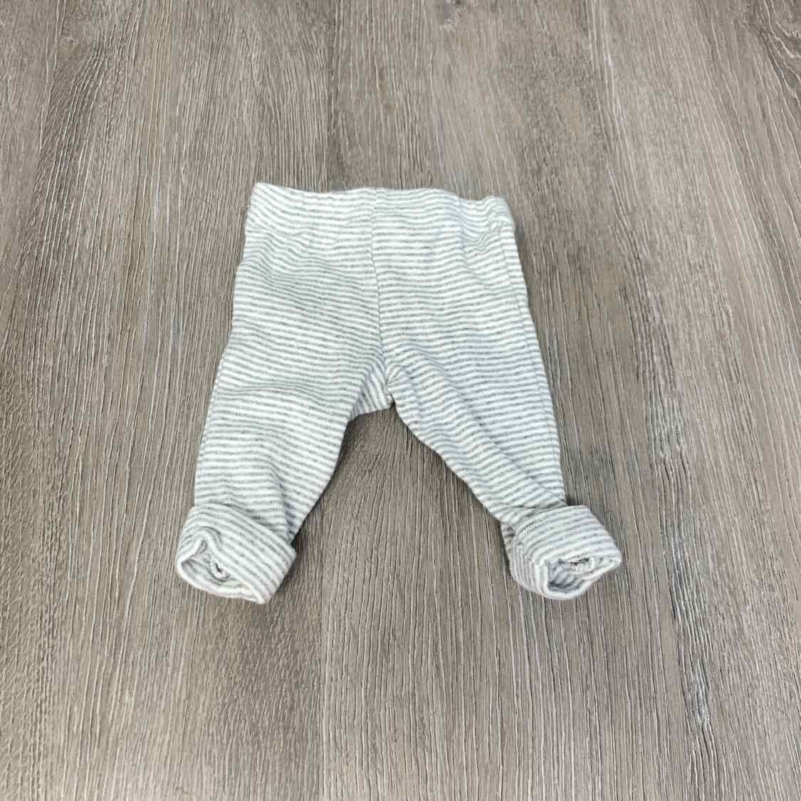 Size Preemie Gray Striped Precious First Athletic Pants - OodlesCB