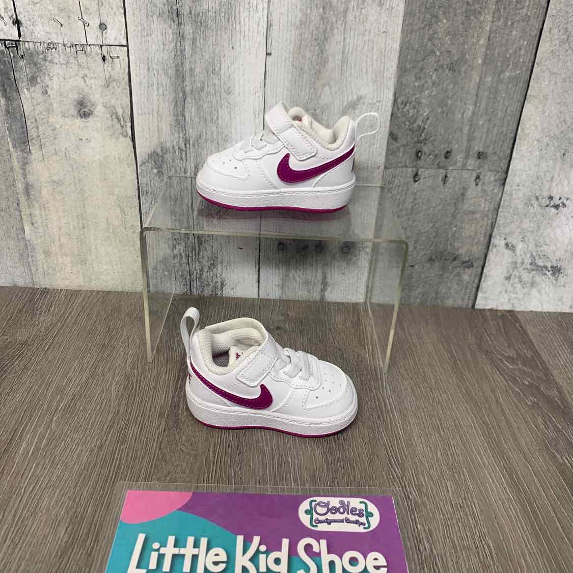 Size 2 White/Pink Sport Brand Sneakers