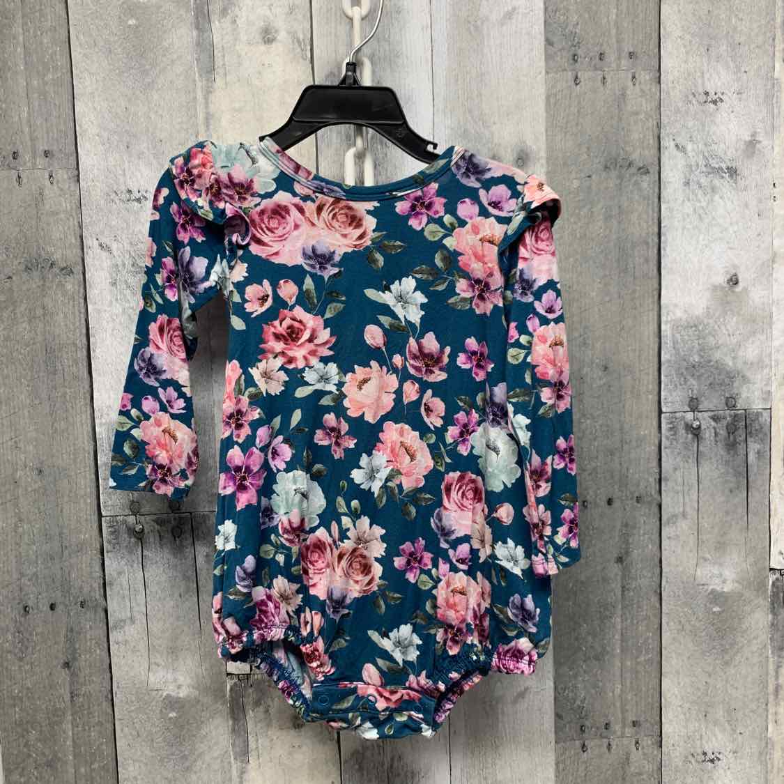 Size 2T Blue/Pink Posh Peanut Romper