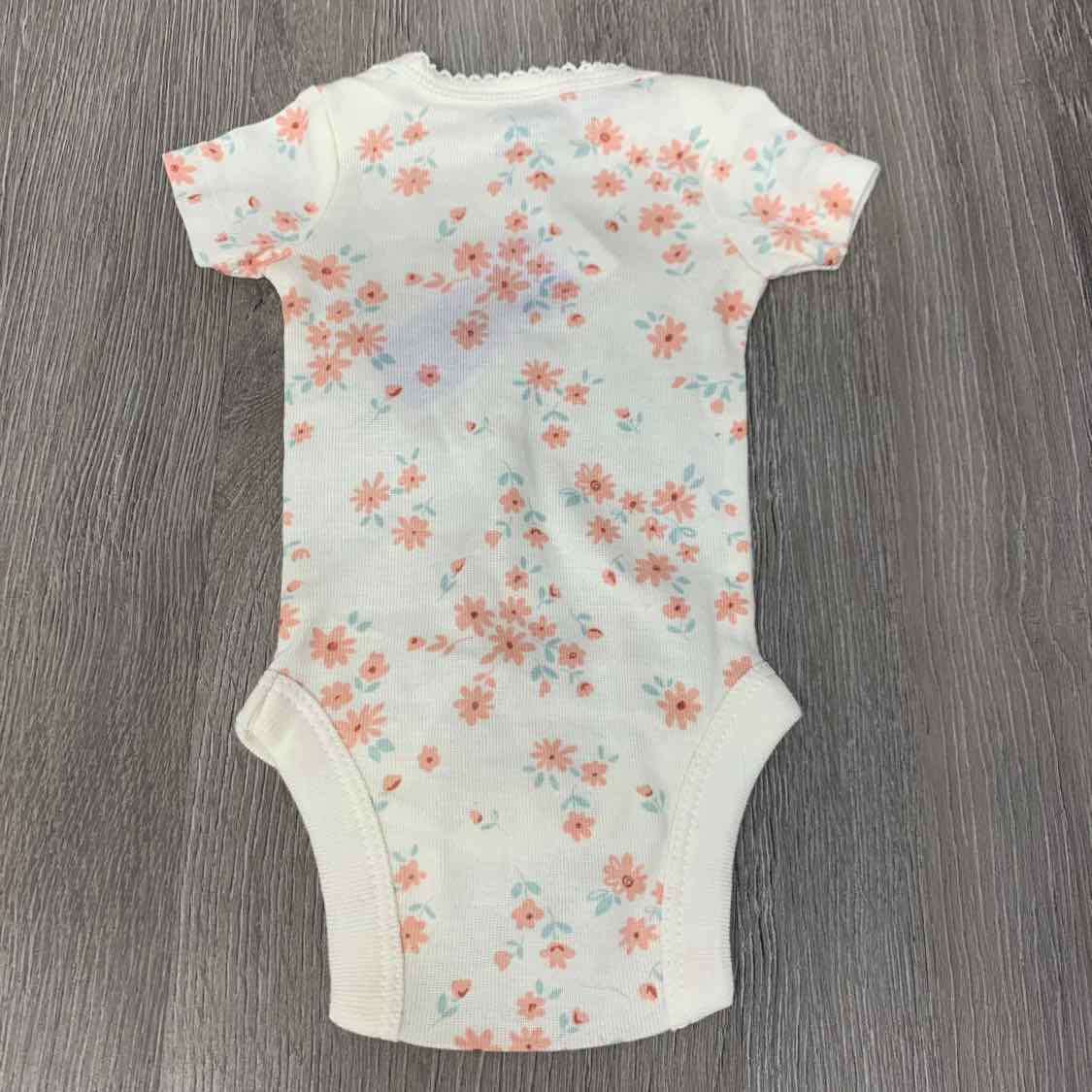 Size Preemie White/Pink Gerber Bodysuit
