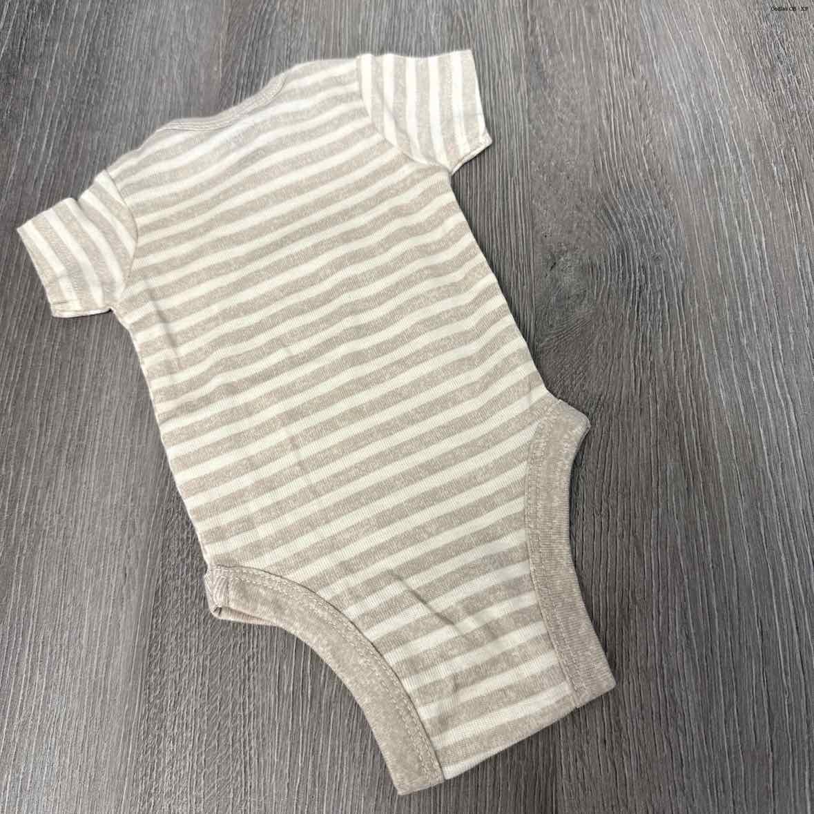 Size Preemie Tan Striped Gerber Bodysuit