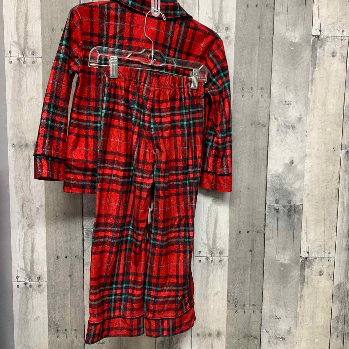 Size 5 Red Plaid Holiday Brands 2pc PJs