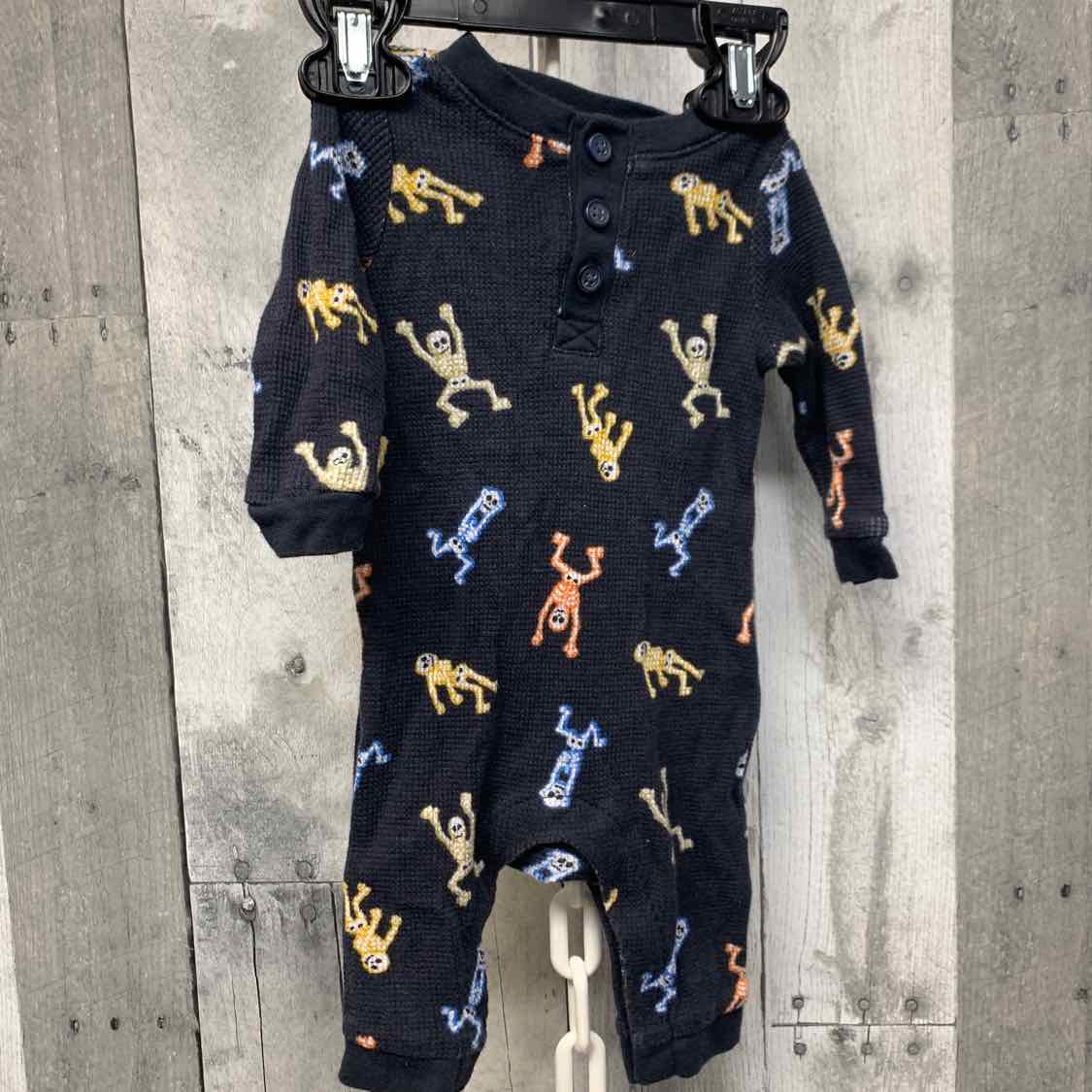 Size 0-3 Months Gray Print Old Navy Romper