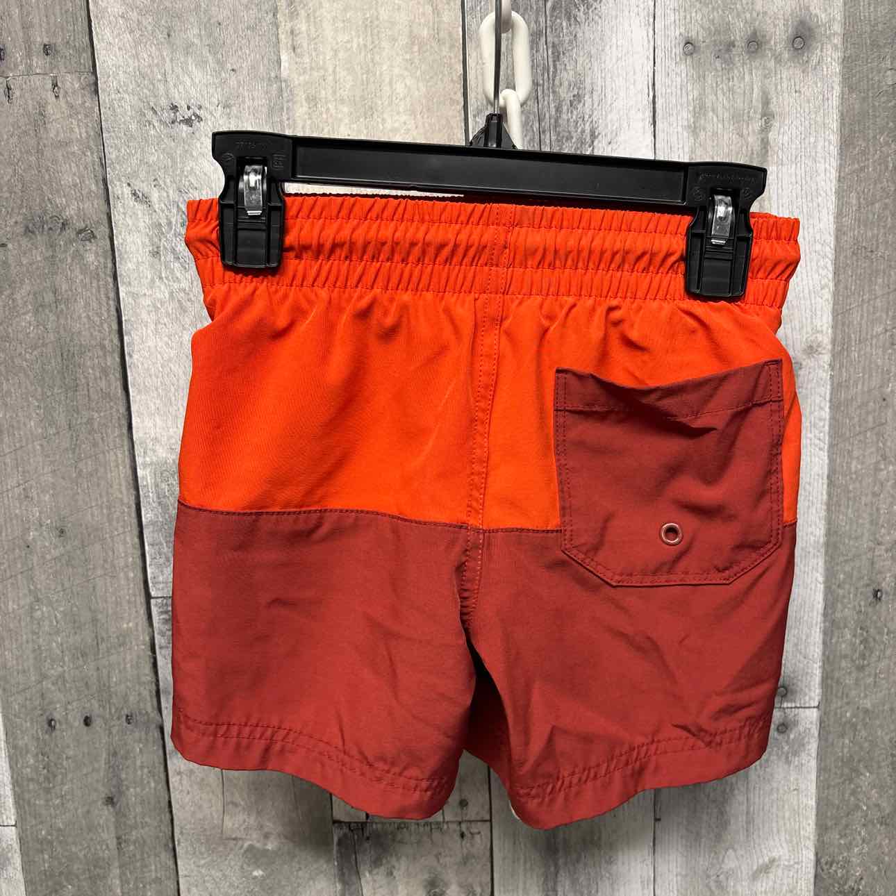 Size 5T Orange/Red Old Navy Swim Trunks
