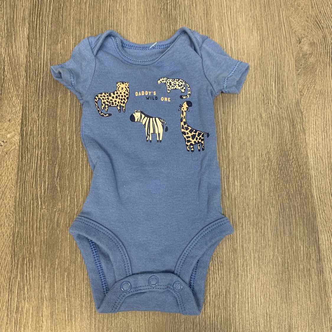 Size Preemie Blue/White Carter's Bodysuit