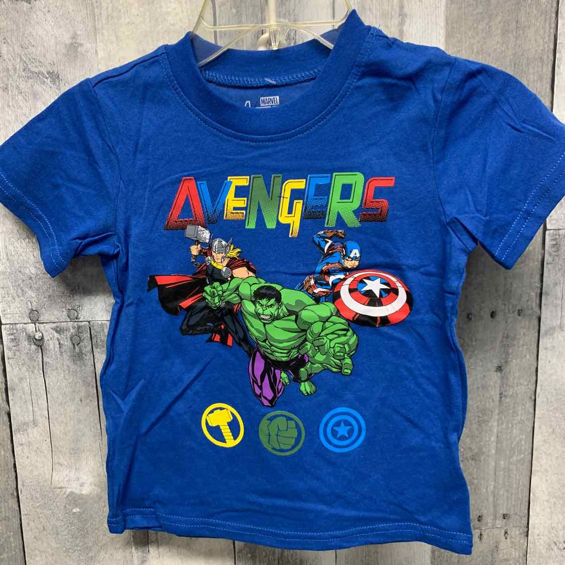 Size 4 Blue Graphic Marvel T Shirt