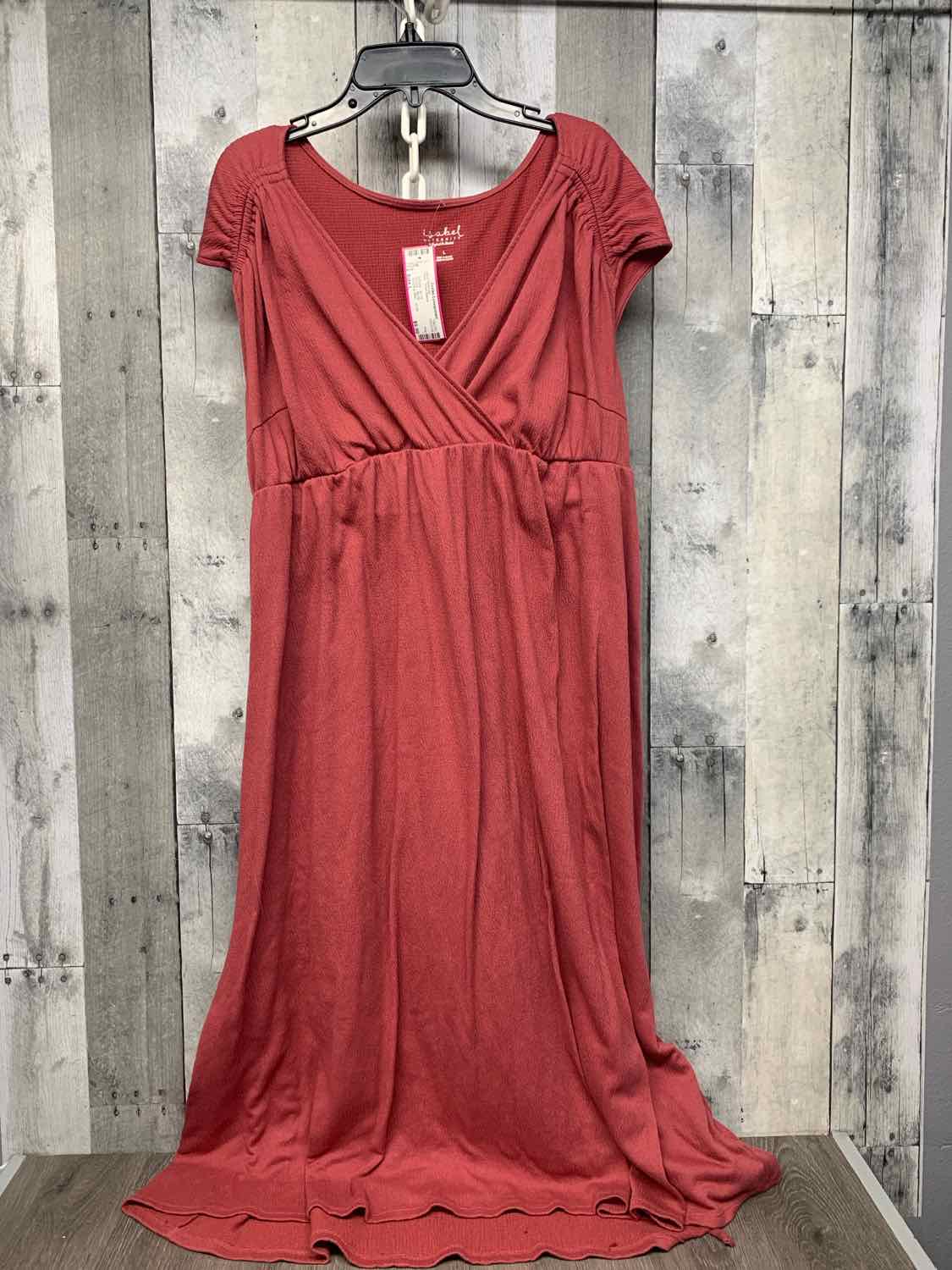 Size L Pink Isabel Maternity Dress - Short Sleeve