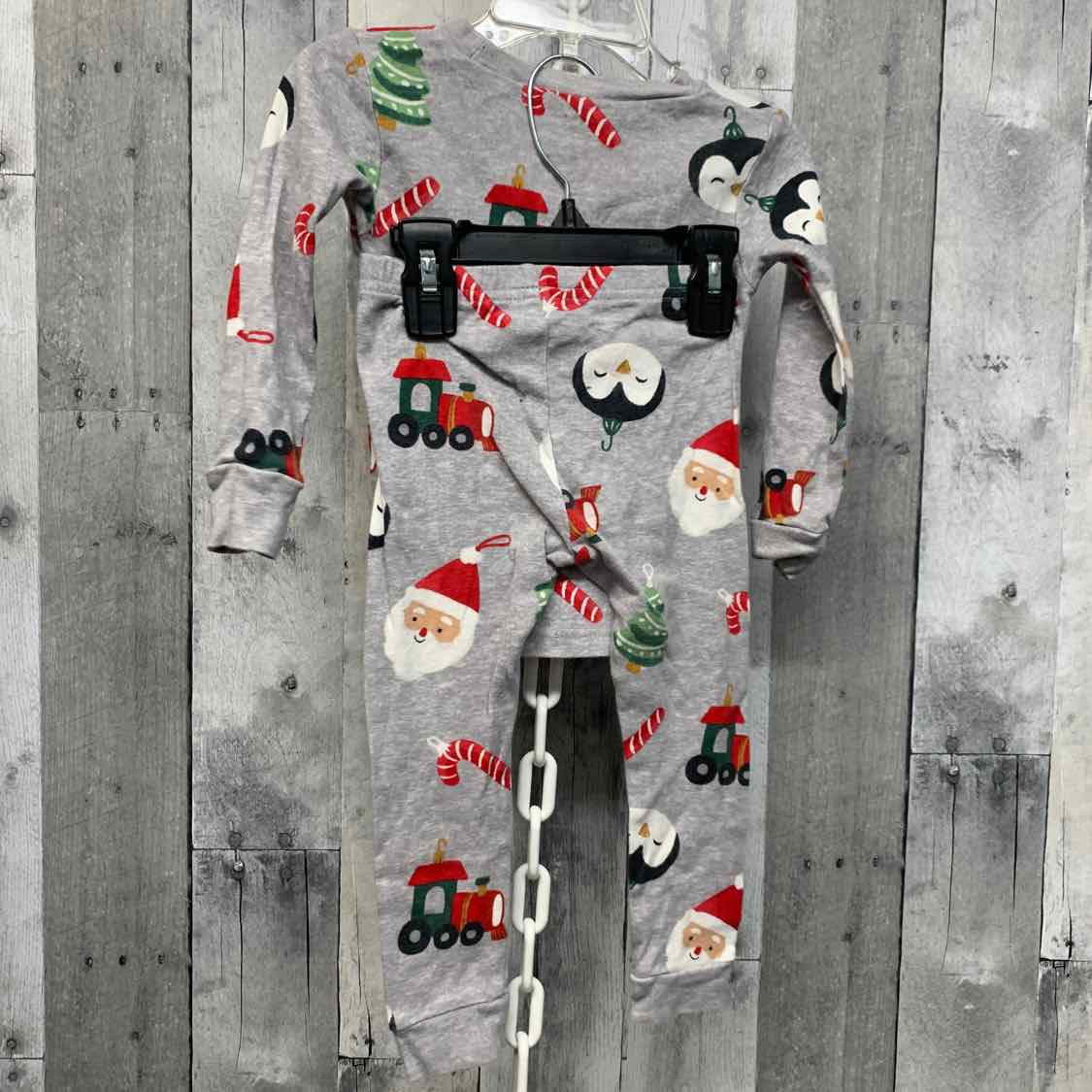 Size 2T Gray Print Just One You 2pc PJs