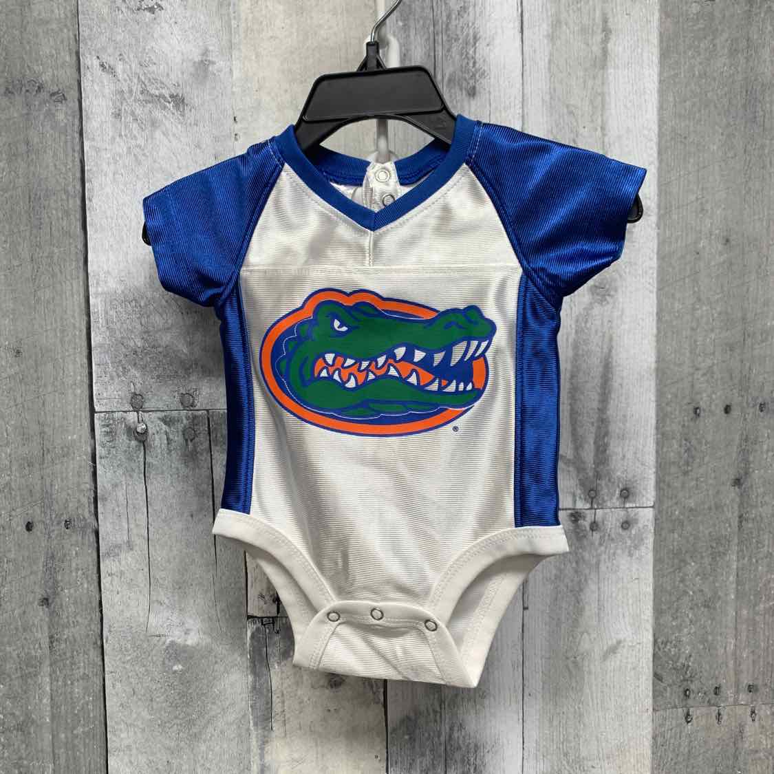 Size 0-3 Months White/Blue Team Apparel Bodysuit